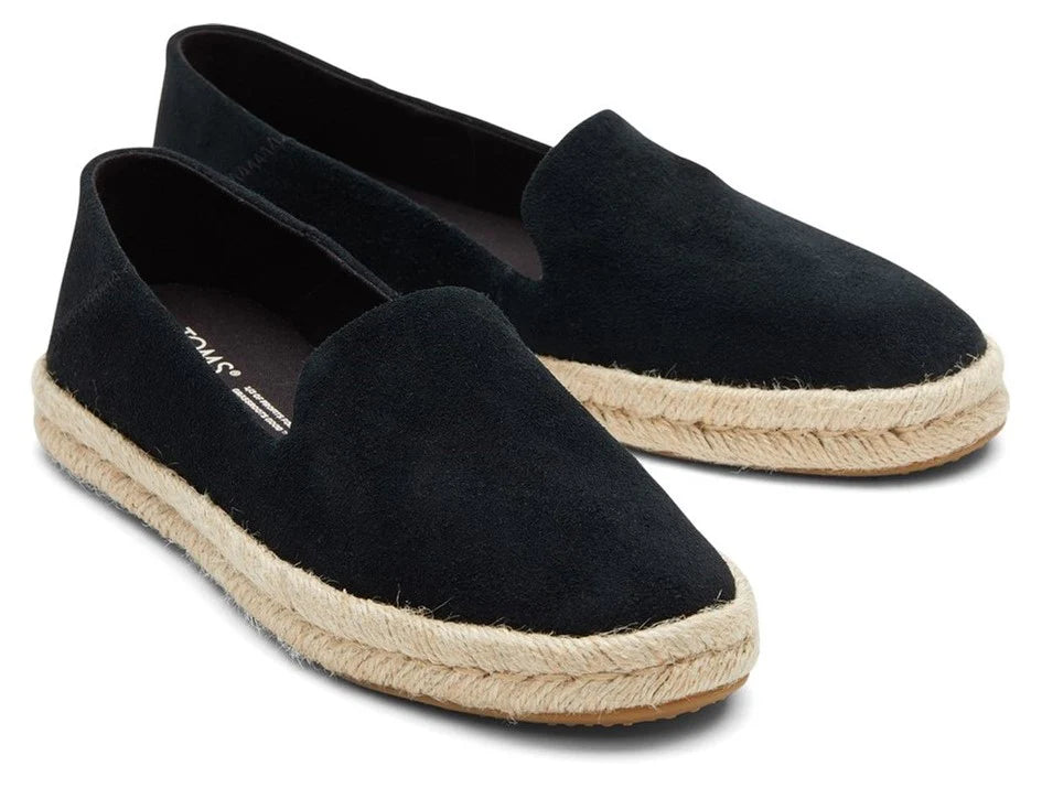 Toms Women's Suede Black Espadrilles Shoes