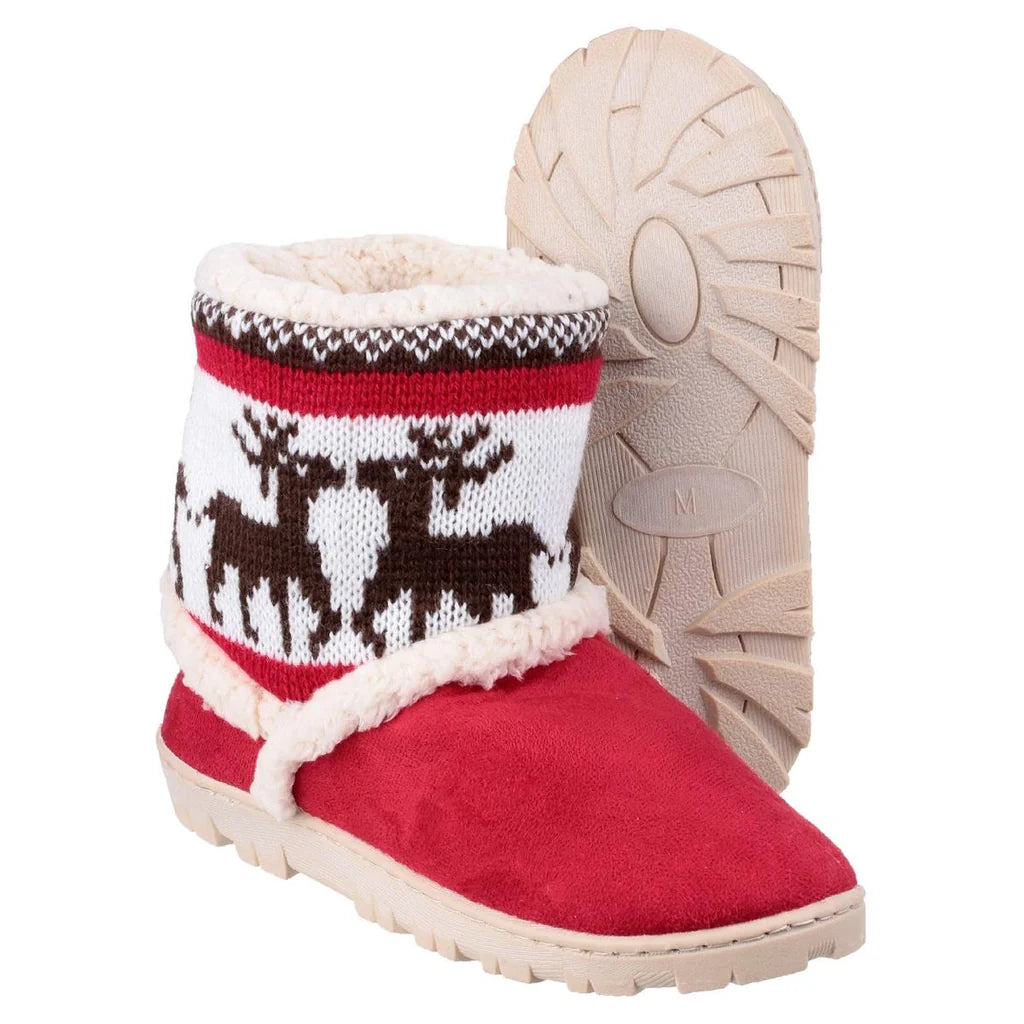 Mirak Denmark Faux Fur Lined Kids Suitable Loose Boot Slippers