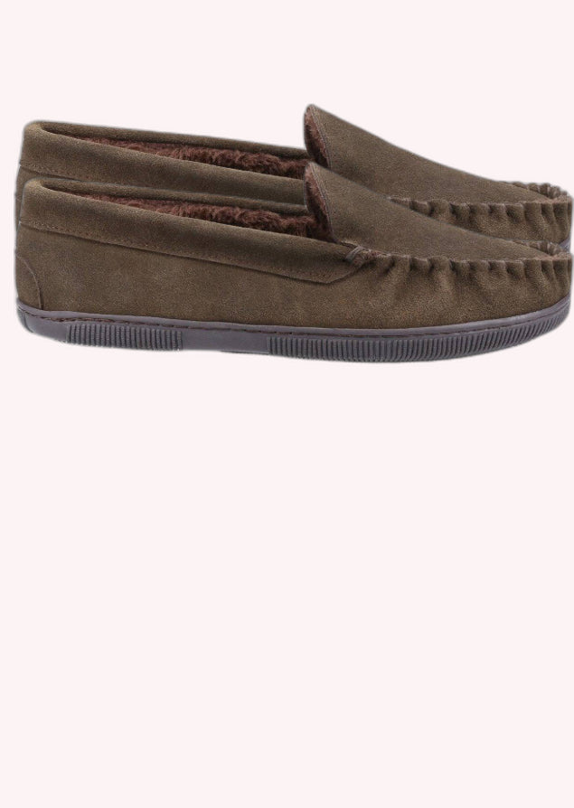 Cotswold Men Tresham Suede Moccasin Style  Slippers