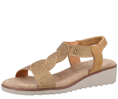 Fleet & Foster Hyacinth Women Slingback Open Toe Touch Fastening Leather Sandal