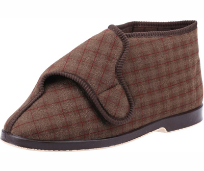 Gbs Keswick Mens Comfylux Touch Fastening Bootee Slipper
