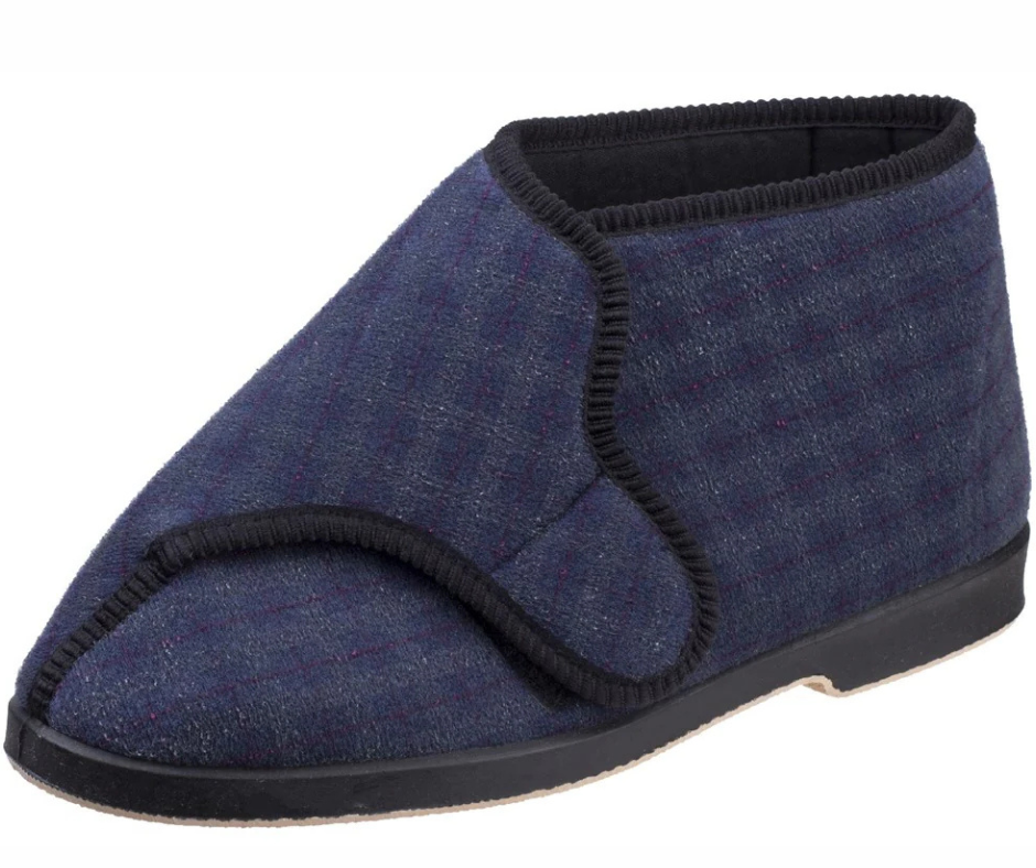 Gbs Keswick Mens Comfylux Touch Fastening Bootee Slipper