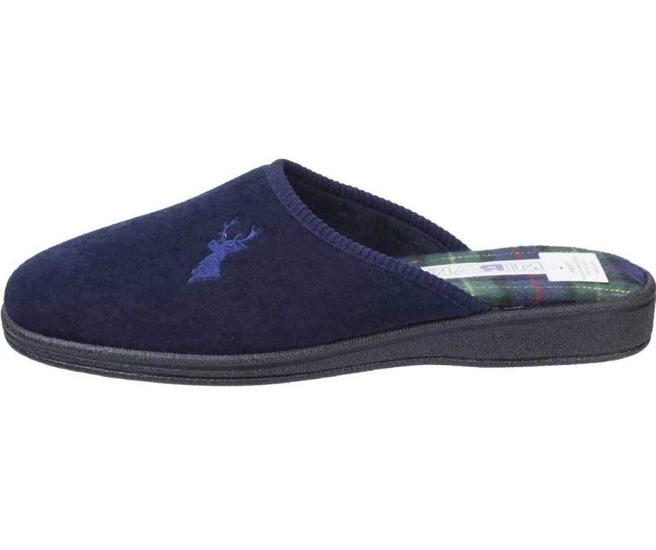 Mirak Buck Men's Navy Mule Slippers