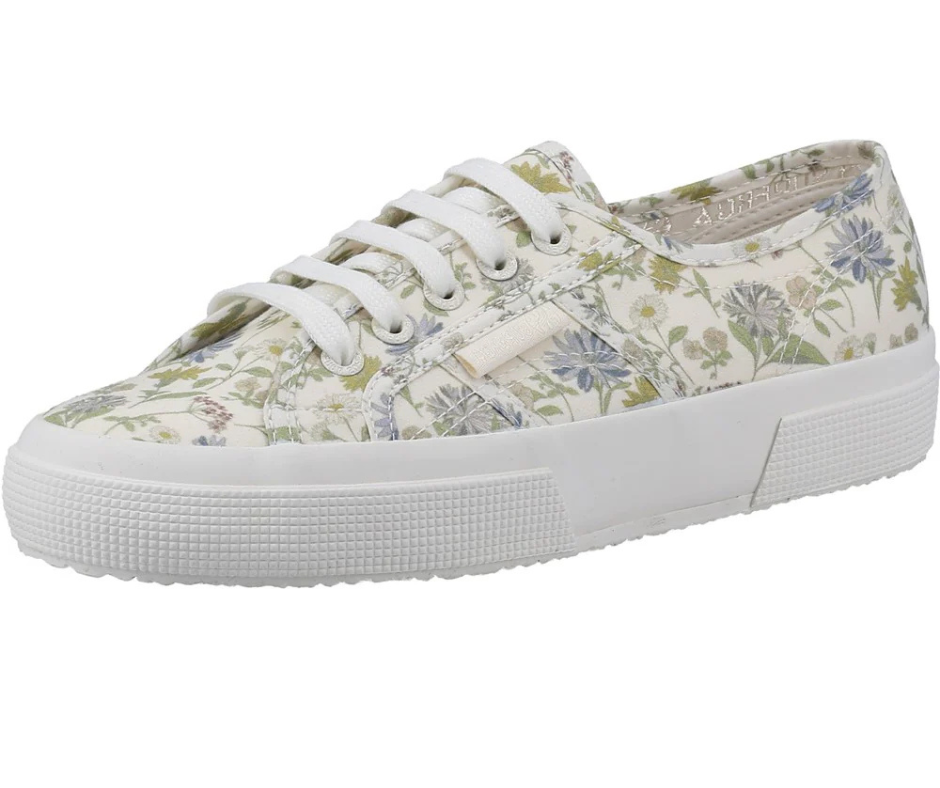 Superga Women Flower Print Canvas Sneakers