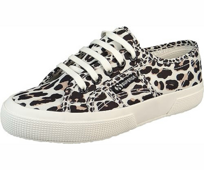 Superga Women Light Leopard Print Casual Sneakers