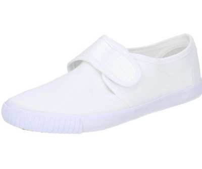 Mirak Velcro Strap Plimsolls - White Casual Breathable Sneakers