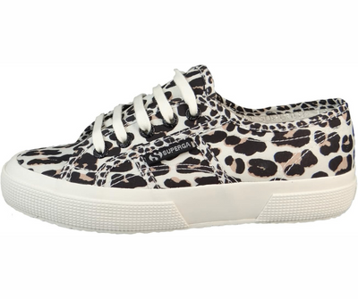 Superga Women Light Leopard Print Casual Sneakers
