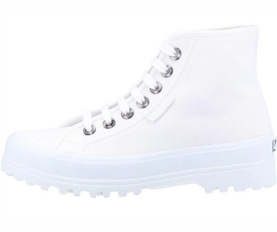 Superga  Alpina Resin Eyelets Converse Pro Blaze Heel Hi Top White Boots