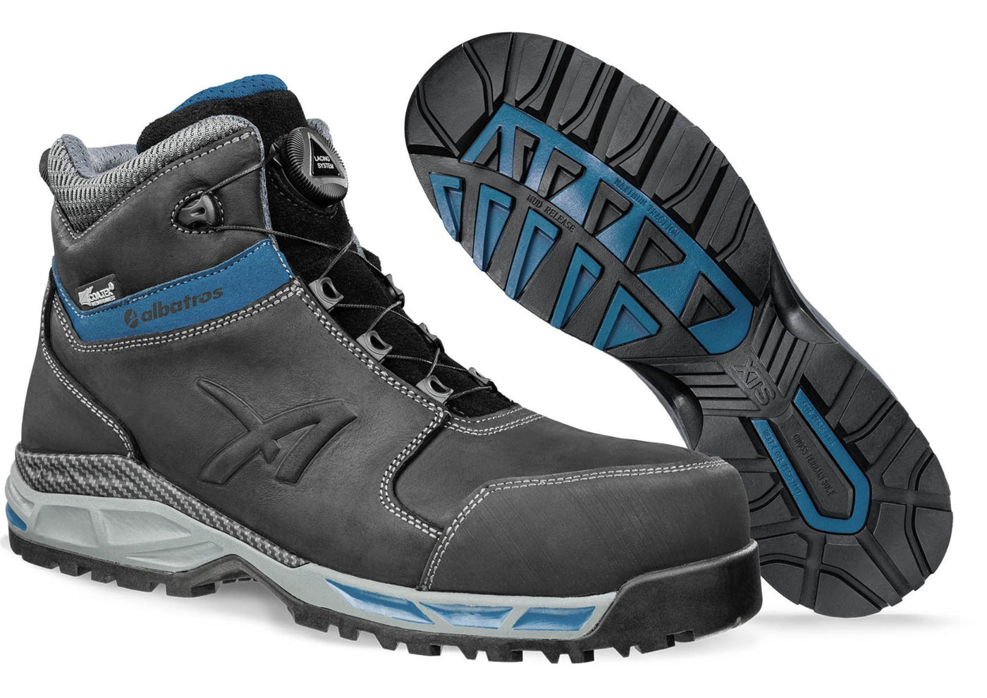 Albatros Tofane Ctx Midsole Men's Leather Black/ Blue Safety Boots