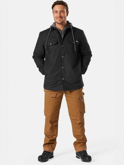 Dickies Duck Shirt Hooded With Quilted Lining Cargo Jacket