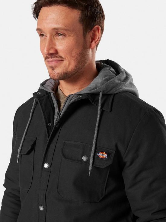 Dickies Duck Shirt Hooded With Quilted Lining Cargo Jacket