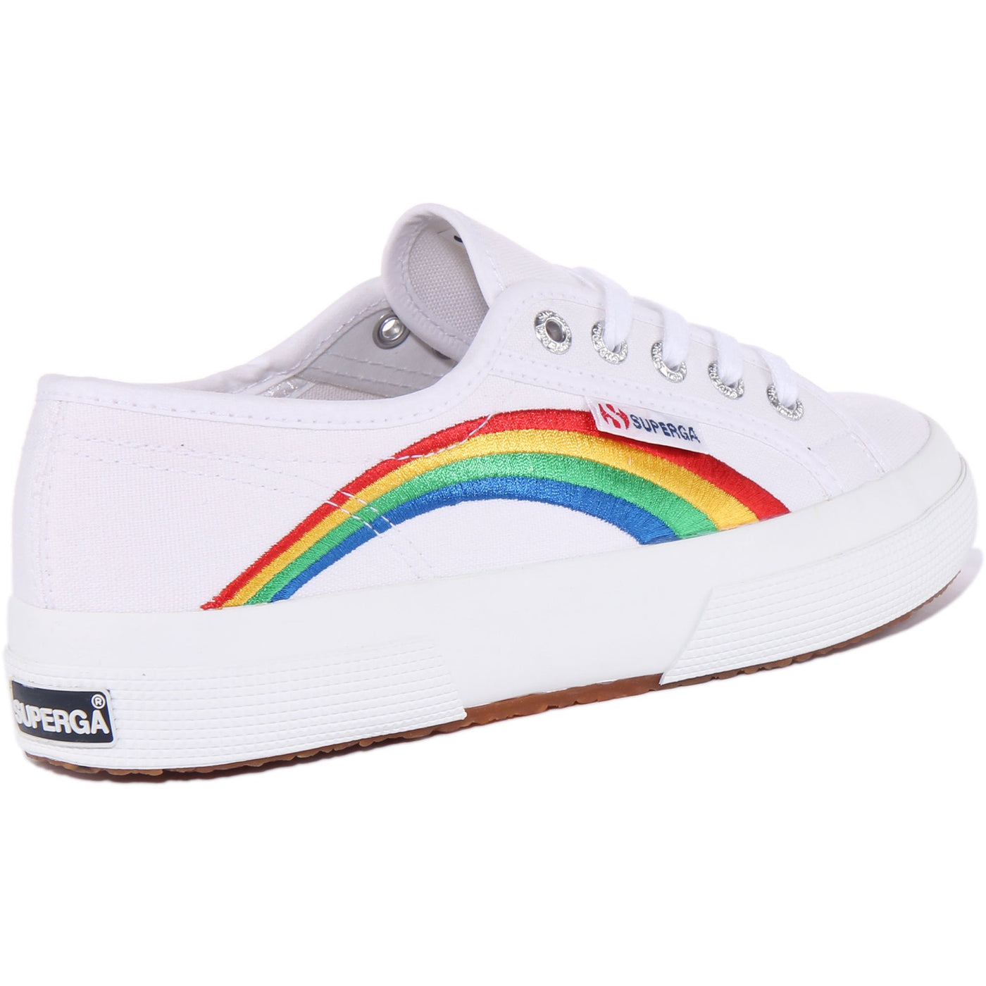 Superga Women's Rainbow Embroidery Trainer