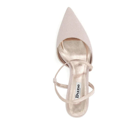 Dune Citrus Women's Rose Gold Heels Court Shoes