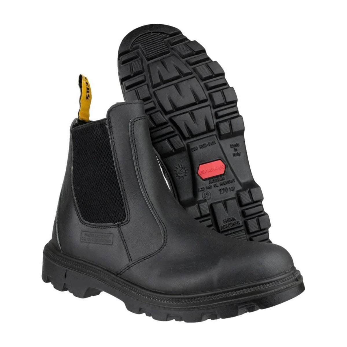 Amblers Safety Extra Fit Black Steel Toe Lightweight Working Boots