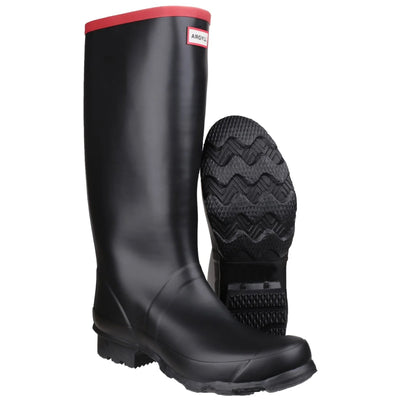 Hunter Argyll Full Knee Wellington Black Boots