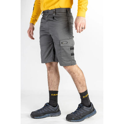 Caterpillar Tracker Gym Capri Pants Zipper Pockets Shorts