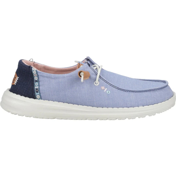 Heydude Women Wendy Chambray Boho Blue Shoe