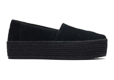 Toms Women Valencia Espadrille Black Shoes