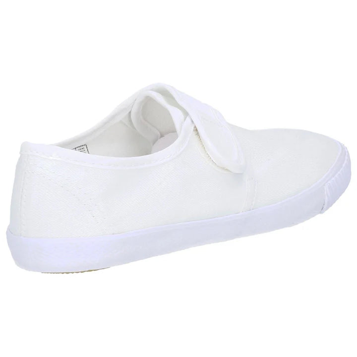 Mirak Velcro Strap Plimsolls - White Casual Breathable Sneakers