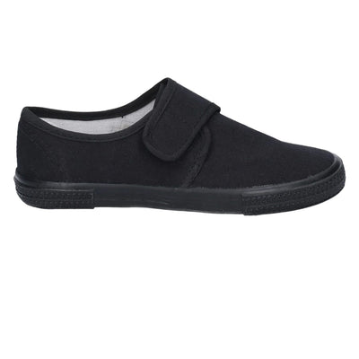 Mirak Velcro Unisex Childrens Black Plimsolls