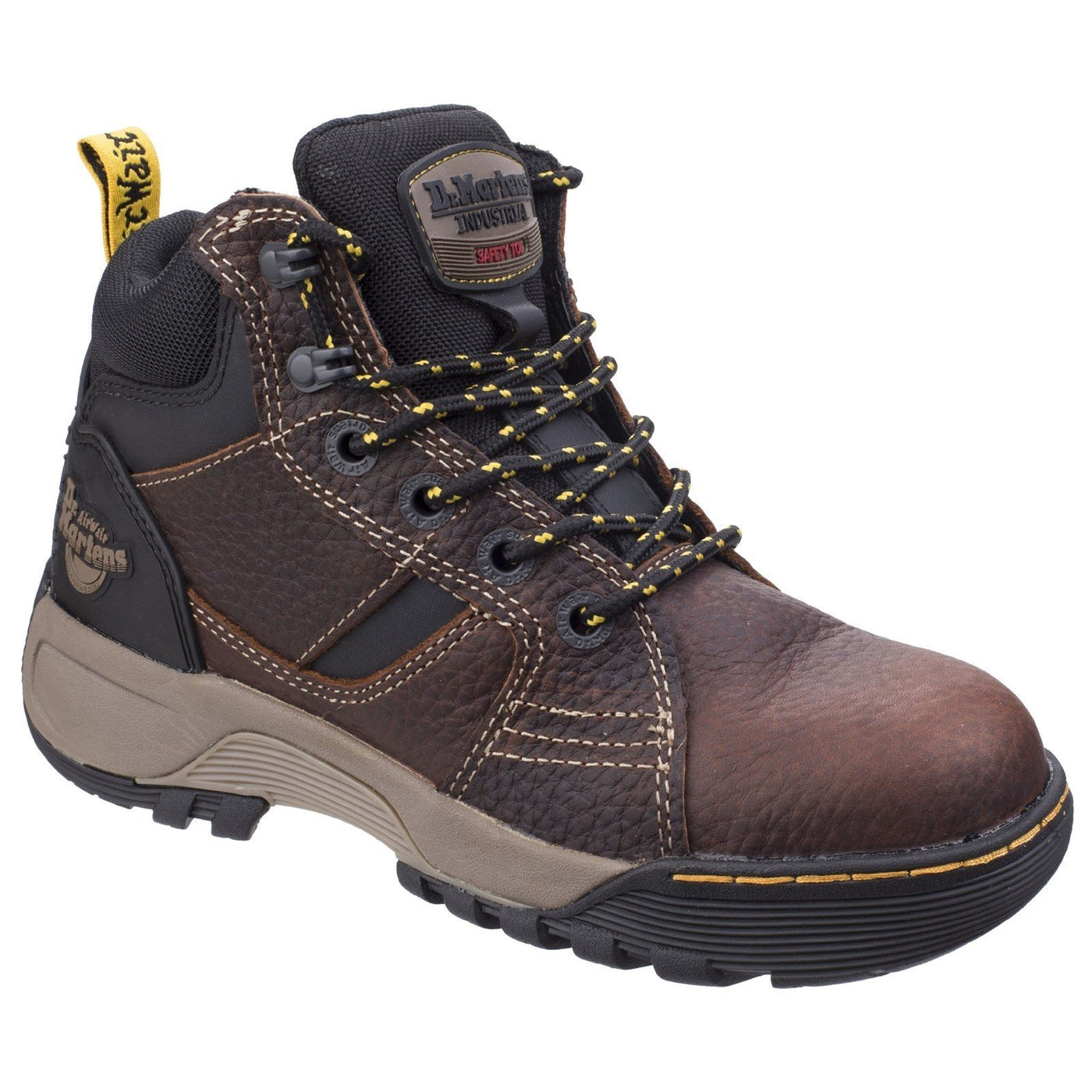 Dr Martens Grapple Men's Patterson Plain Toe Oil Slip Resistant Safety Hiker-Brown