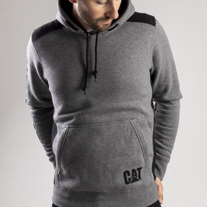 Caterpillar Logo Panel Hooded Mens Casual Warm Comfortable Sweatshirt