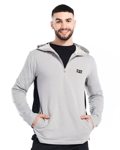 Caterpillar Coolmax Mens Polo Long Sleeve Hoodie