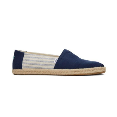 Toms Alpargata Rope Recyled Cotton Canvas Loafer Flat Navy Shoe