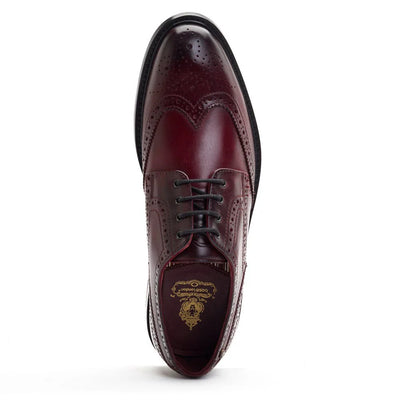 Base London Chaplin Lace Up Brogue Bordo Shoe