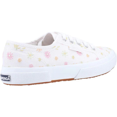 Superga Flowers Embroidery Women Casual Lace Up Shoe