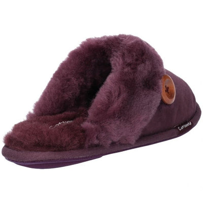 Cotswold Lechlade Sheepskin Mule Slippers for Women