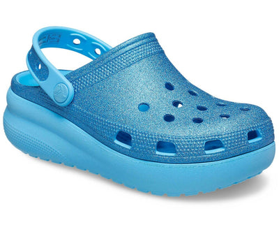 Crocs Kids' Classic Blue Glitter Cutie Clog