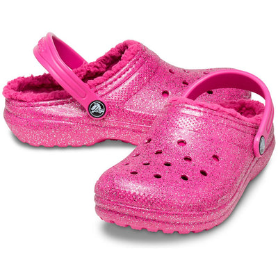 Crocs Kids' Classic Glitter Lined Clog