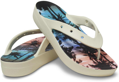 Crocs Classic Summer Nostalgia Platform Flip Flops For Women