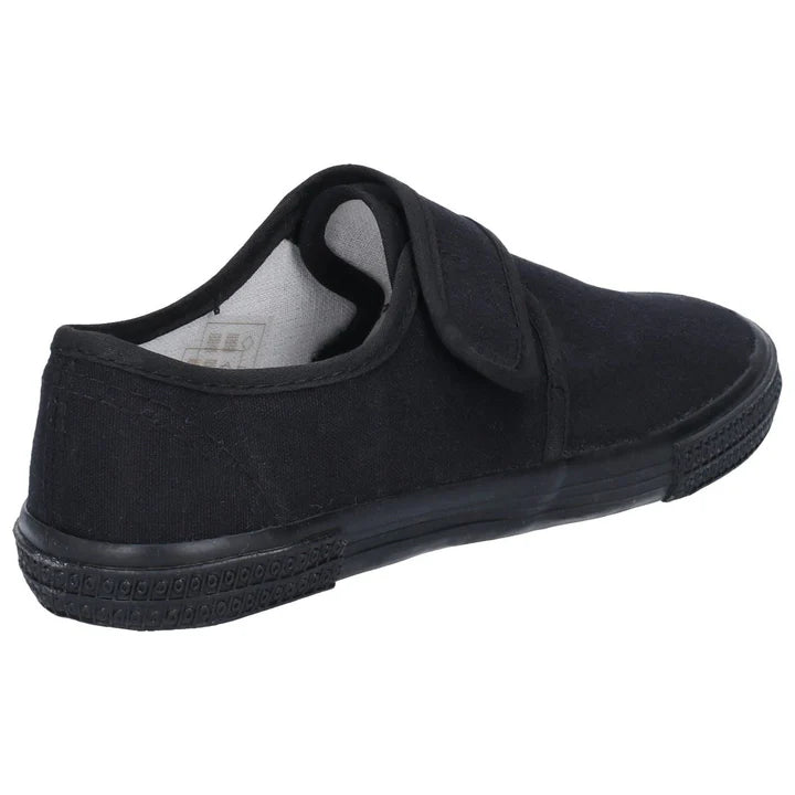 Mirak Velcro Children's Black Plimsolls