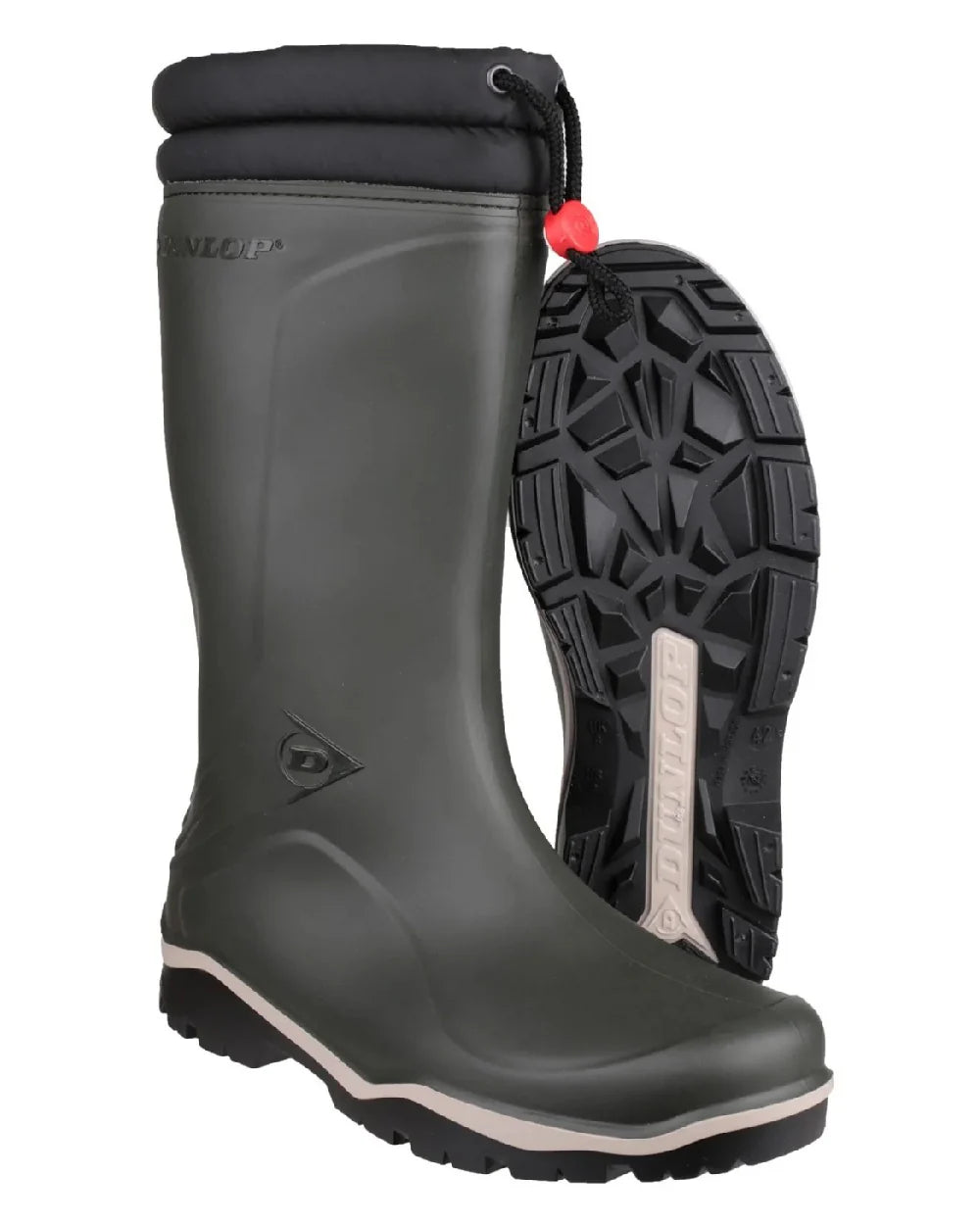 Dunlop Blizzard Waterproof Wellington Green Boots
