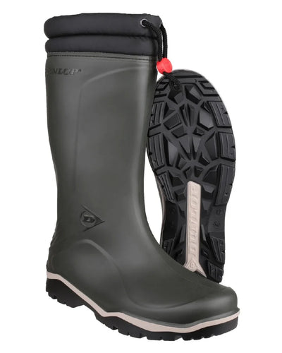 Dunlop Blizzard Waterproof Wellington Green Boots