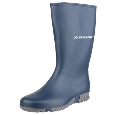 Dunlop Unisex Sport Wellington Blue Leather Boot