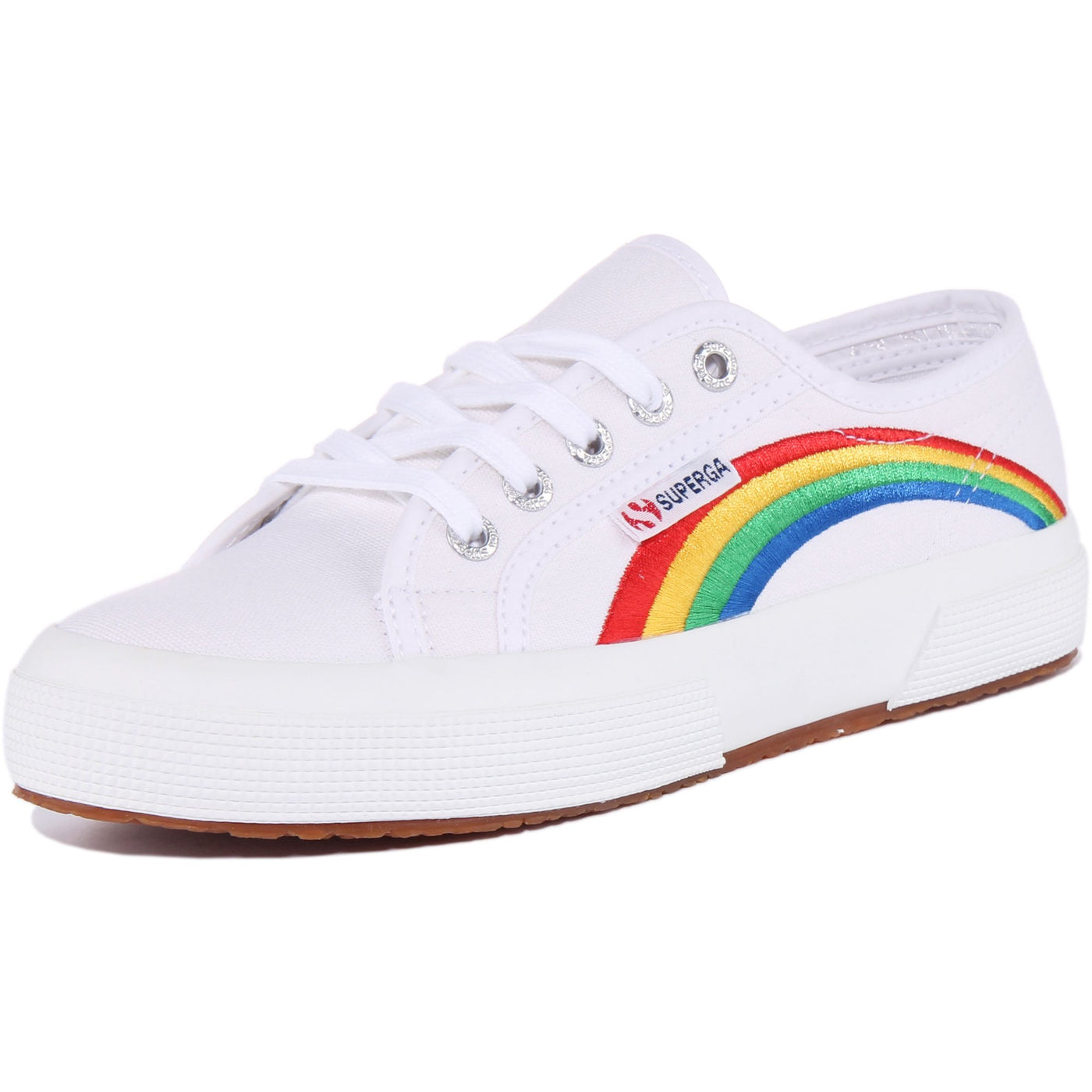 Superga Women's Rainbow Embroidery Trainer