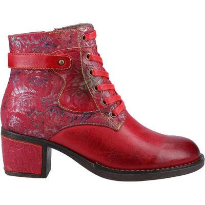 Riva Musa Ladies Red Heeled Boots