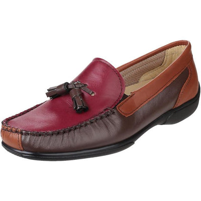 Cotswold Biddlestone Multi Women's Slip On Extra Wide Lightweight Loafer Shoe