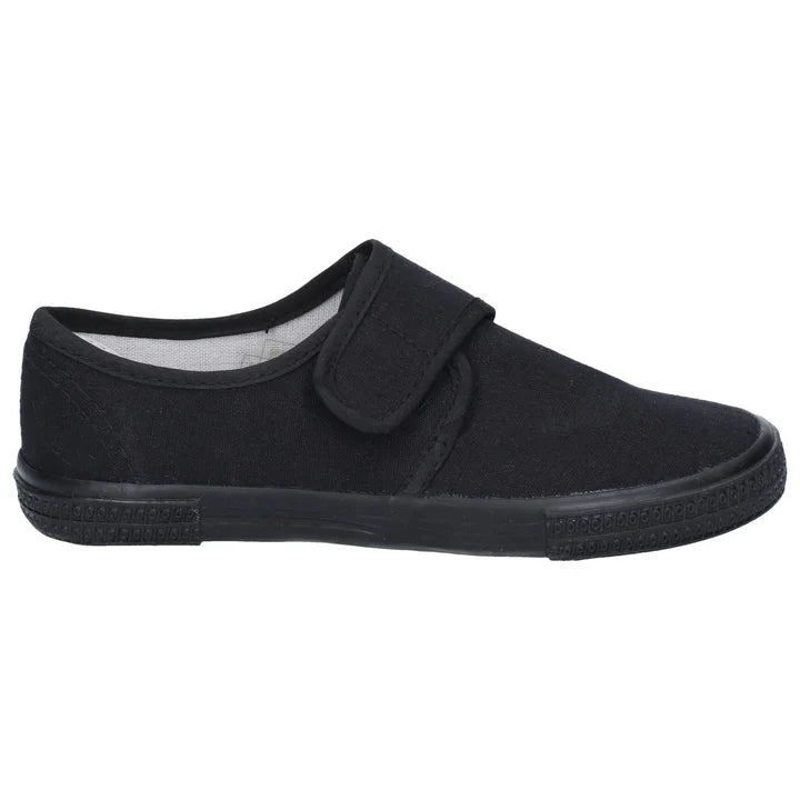 Mirak Velcro Children's Black Plimsolls