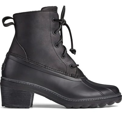 Sperry Saltwater Lace-Up Combat  Heel Leather Boots