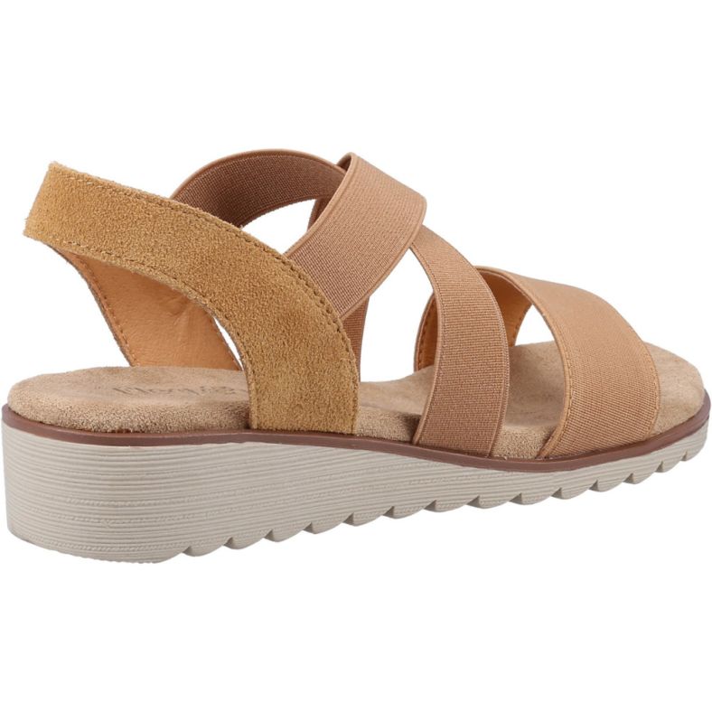 Fleet & Foster Ladies Open Toe Touch Fastening Leather Sandal