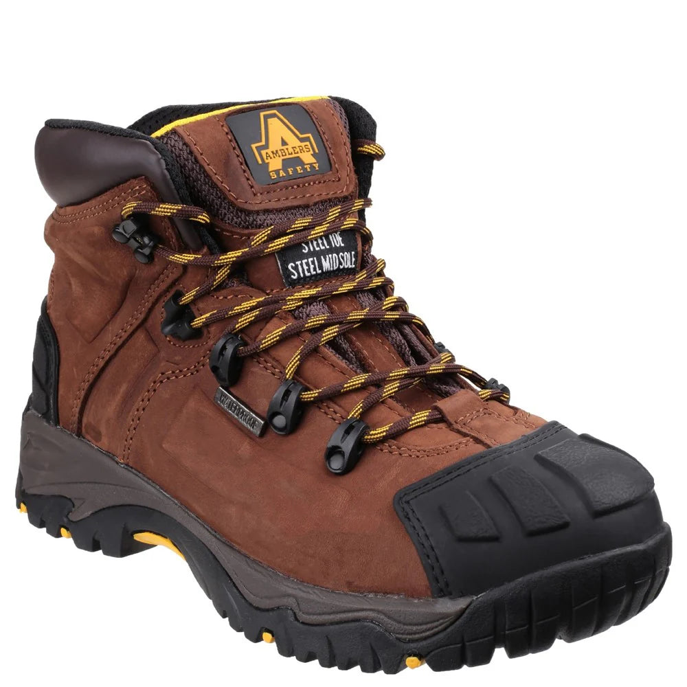 Amblers Safety S3 Waterproof Mens Brown Safety Boot