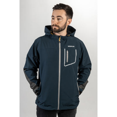 Caterpillar Capstone Mens Hooded Soft Shell Jacket