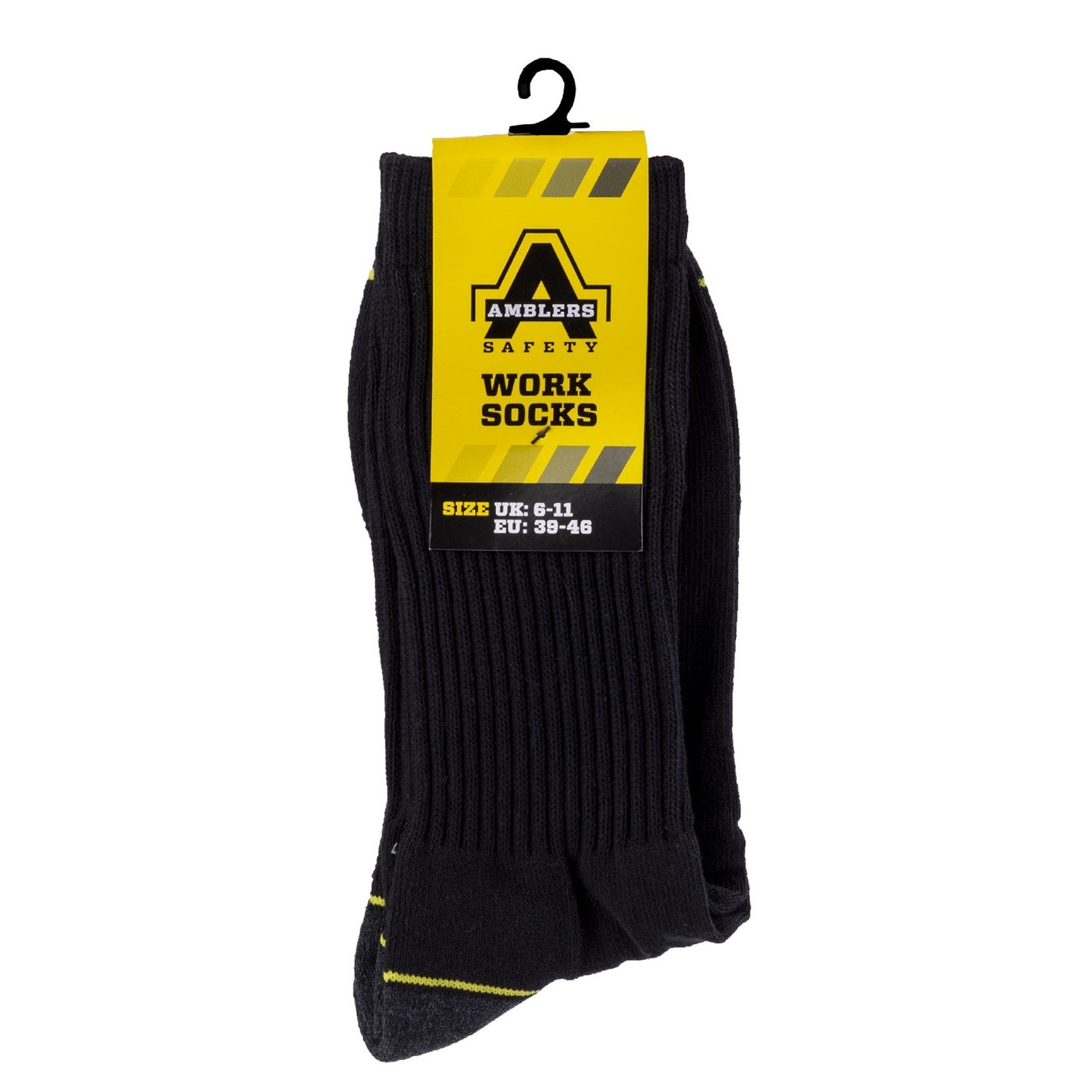 Amblers Safety Work Black Mens Socks