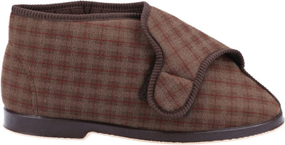 Gbs Keswick Mens Comfylux Touch Fastening Bootee Slipper