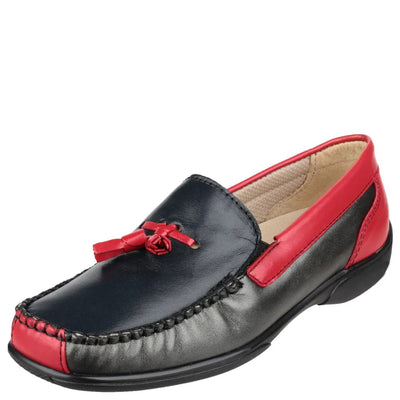 Cotswold Biddlestone Multi Women's Slip On Extra Wide Lightweight Loafer Shoe