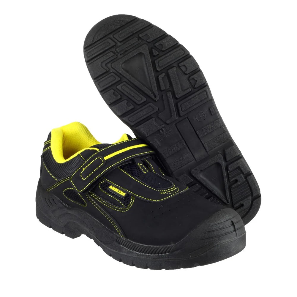 Amblers Safety Stylish Black Protective Work Safety Trainer